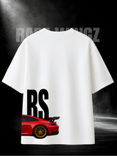 Porsche GT3 RS Oversized White T-Shirt | 260 GSM Cotton | RAREWINGZ