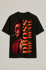 Devil Edition Artistic Printed Black Oversized Men’s T-Shirt