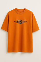Bold Orange Oversized Graphic T-Shirt | Devil Movie Inspired  Design | Premium Cotton