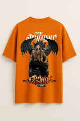 Bold Orange Oversized Graphic T-Shirt | Devil Movie Inspired  Design | Premium Cotton