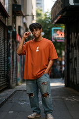 Just Be Quite Oversized Flame T-Shirt | 260 GSM Cotton | RAREWINGZ