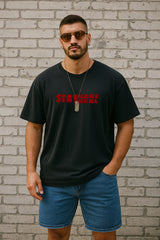 Stay Rare Stay Real Oversized Black T-Shirt | 260 GSM Cotton | RAREWINGZ
